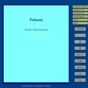 Polinomi - Matematica e Informatica