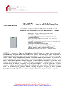 HOME UPS - Inverter ad Onda Sinusoidale