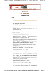 Pagina 1 di 4 Facoltà di Economia - Università degli Studi di Roma