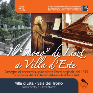Il “Suono” di Liszt a Villa d`Este