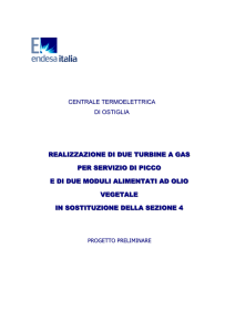 REALIZZAZIONE DI DUE TURBINE A GAS PER SERVIZIO DI