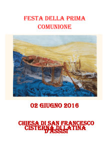 Schema LIBRETTO 1° COMUNIONE - San Francesco Cisterna di