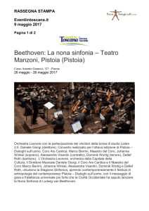 Beethoven: La nona sinfonia – Teatro Manzoni, Pistoia (Pistoia)