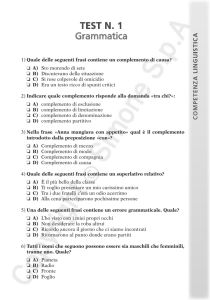 tESt n. 1 Grammatica