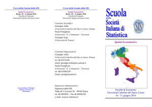 Titolo della Scuola Estiva - Società italiana di statistica - sis