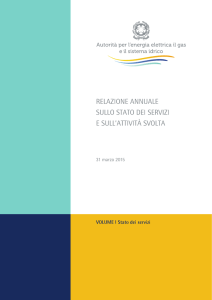 Relazione annuale 2015 - Autorità per l`energia elettrica e il gas