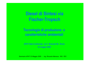 Diesel di Sintesi via Fischer-Tropsch