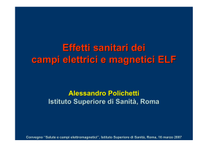 Effetti sanitari dei campi ELF