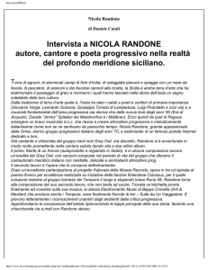 Intervista a NICOLA RANDONE autore, cantore e poeta