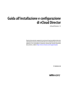 Guida all`installazione e configurazione di vCloud Director