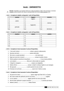 Verbi - IMPERFETTO - ItalianoLinguaDue