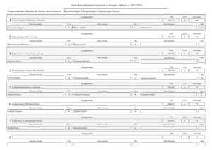 Piano didattico - Università di Bologna