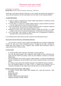 "Bioscienze: rischi, etica, società" - il sito italiano dell`iniziativa