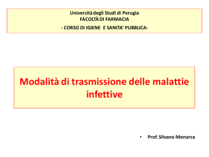 Modalità di trasmissione delle malattie infettive