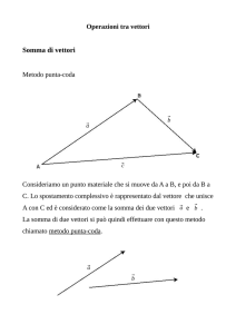 Somme e differenze tra vettori