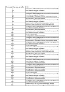 domanda risposta corretta area