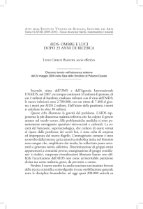 AIdS: oMBre e LuCI doPo 25 AnnI dI rICerCA