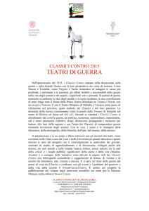 Locandina Teatri di Guerra 2015