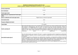 Accesso programmato Anni di attivazione Test dei saperi minimi