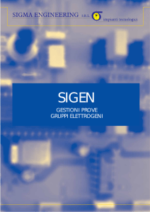 Brochure sistema SIGEN test su gruppi elettrogeni