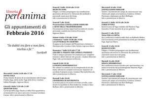 Febbraio 2016 - Libreria perlanima