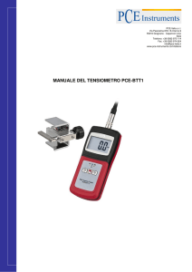 Manuale d`uso del tensiometro PCE-BTT 1
