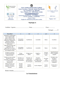 Griglia di valutazione prima prova "Esame di Stato"