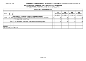 Dati Scuola di Filosofia della Conoscenza 2014-2015