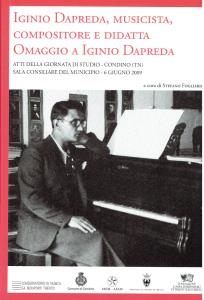 Iginio Dapreda, musicista, compositore e didatta Omaggio a Iginio