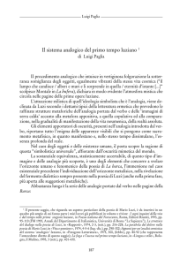 Il sistema analogico del primo tempo luziano 1