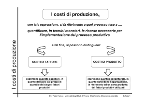 5 - I costi di produzione - Università degli Studi di Verona