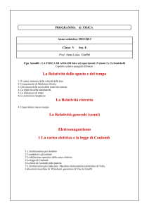 Programma di FISICA - Liceo Scientifico Albert Einstein