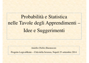 Probabilità e Statistica nelle Tavole degli Apprendimenti – Idee e