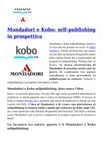 Mondadori e Kobo: self-publishing in prospettiva