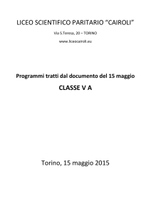 Classe VA: contenuti estratti dal Documento del 15 maggio 2015