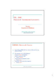 DBMS: Microsoft Access