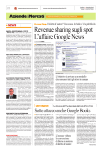 Revenue sharing sugli spot L`affaire Google News