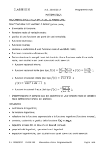 Programmi matematica e fisica