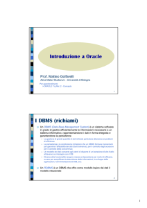 Introduzione a Oracle