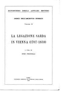 Legazione Sarda in Vienna 1707 - 1859