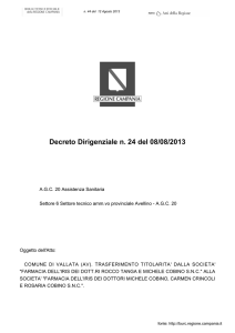 Decreto Dirigenziale n. 24 del 08/08/2013 - Burc
