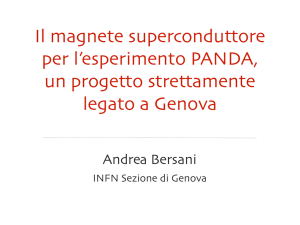 Il magnete superconduttore per l`esperimento PANDA, un progetto