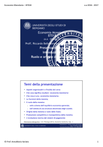 Temi della presentazione - Università degli studi di Bergamo