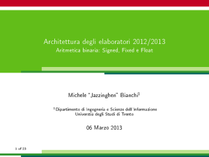 Architettura degli elaboratori 2012/2013