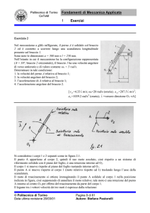 Fondamenti di Meccanica Applicata 1 Esercizi