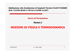 nozioni di fisica e termodinamica