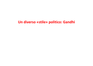 Un diverso «stile» politico: Gandhi