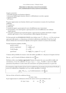 il comportamento dell`agente economico