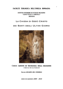 LA CHIESA DI GESù CRISTO DEI SANTI DEgLI ULTIMI GIORNI