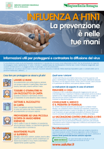 Locandina: “Influenza A H1N1. La prevenzione è nelle tue mani”